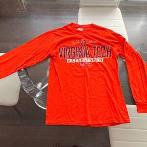 Small Long Sleeve Virginia Tech Hokies Cotton T-Shirt